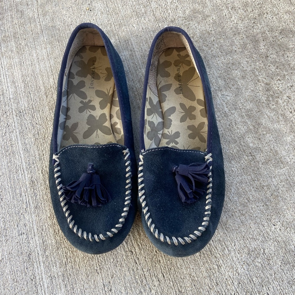 Land’s End Navy Driving Shoes size 8.5w